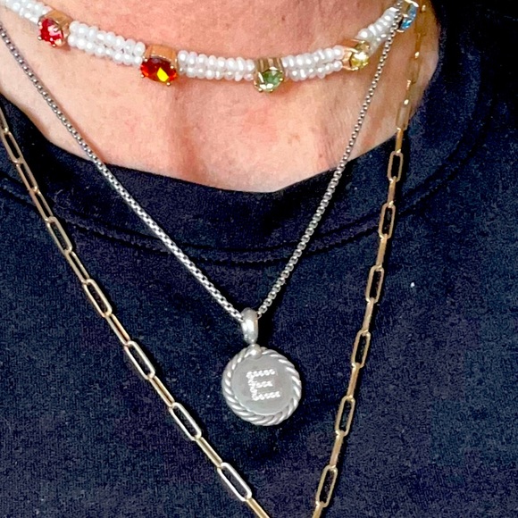 Gorgeous White Pearl + Color Jewels Chocker❤️ - Picture 2 of 8